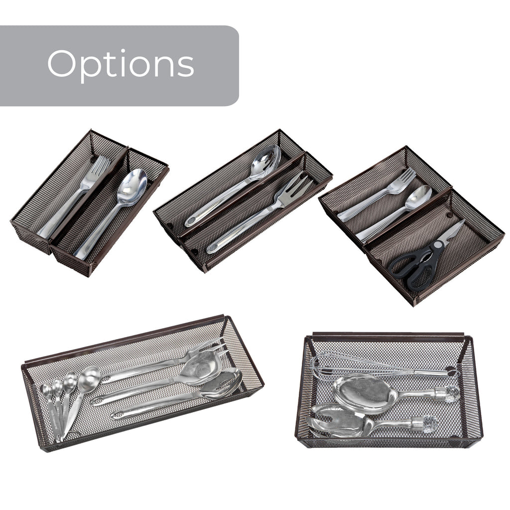 Metal Mesh Drawer Organizer - 15 x 6 Inch